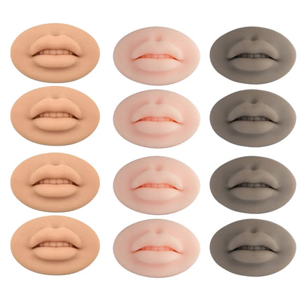 5D Dimensional Lip Practice Skin Microblading Permanent Makeup Soft Film Silicone PMU Lip Mold Beginner Tattoo Supplies Tool