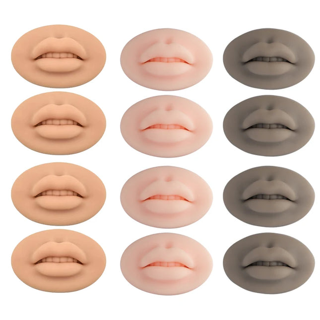 5D Dimensional Lip Practice Skin Microblading Permanent Makeup Soft Film Silicone PMU Lip Mold Beginner Tattoo Supplies Tool
