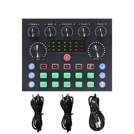 Professional BM800 Condenser Microphone Kit V8Sound Card Set Audio Mixer Live Podcast Equipment Bundle Streaming AudioSmartphone