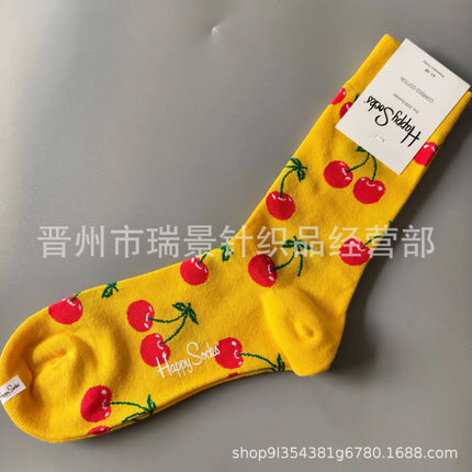 High Quality Fashionable Men's Mid-Calf Cotton Socks HappySocks New Arrival Suitable for All Seasons Swedish Design