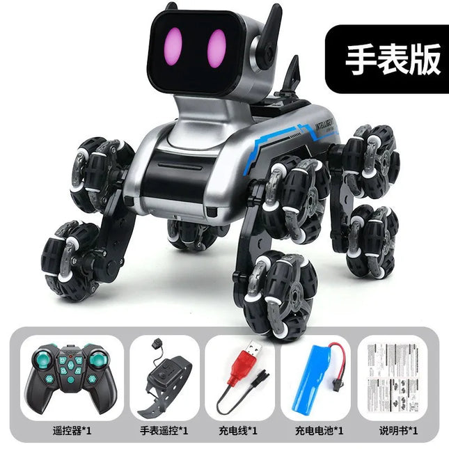 In Stock Intelligent Remote Control Stunt Robot Dog Eight Wheel Electric Mechanical Robot Electronic Pet For Outdoor Hobbyists