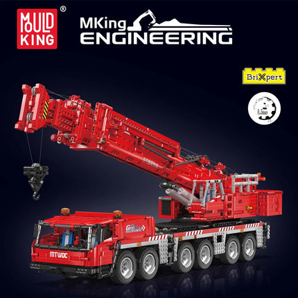 Mould King 17065 Technical Car Toys The Red Grove GMK Crane Building Block Enginerring Truck Brick Set Kids Christmas Gift