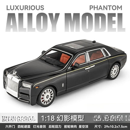1:18 Phantom Diecast Toy Cars Model Simulated Pull Back Limousine Zinc Alloy Metal Toy Car Gifts Collection