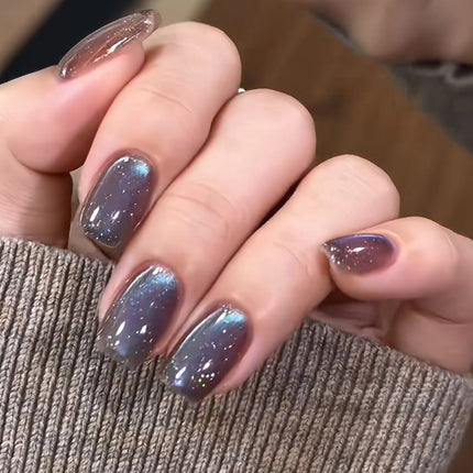 MN 10ML 2026 New Cyber Fluorite Cat Eye Gel Polish Iridescent Glass Bead Porcelain White Light-Chasing Cat Eye Nail Art Supplies