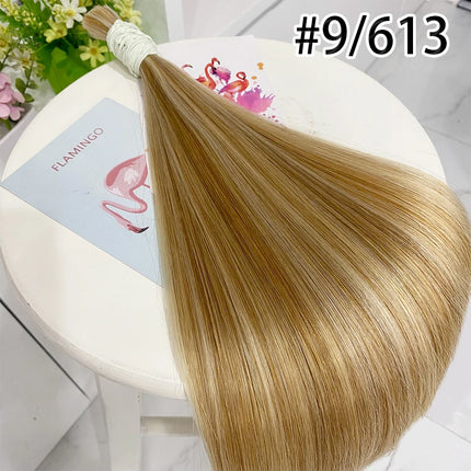 100% Real Human Vietnamese Hair Extensions no Weft Honey Blond Hair Bulks Virgin Hair Straight Weaving Hair for Braiding