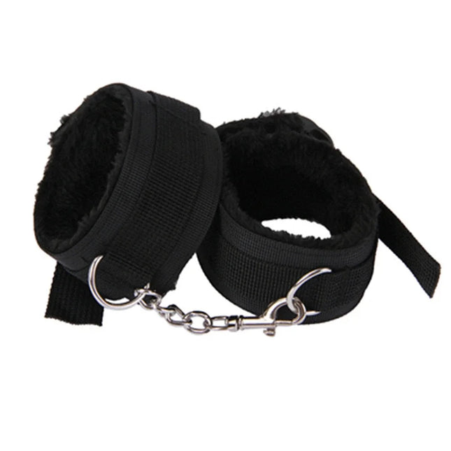 Adjustable Plush Handcuffs & Ankle Cuff Bracelet - Women Cosplay Fetish Adult Game Sexy Toys Accessories