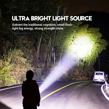3LED Super Bright Flashlight Portable Mini Burst Flash Torch USB Rechargeable Outdoor Emergency Spotlight with Pen Clip Lantern