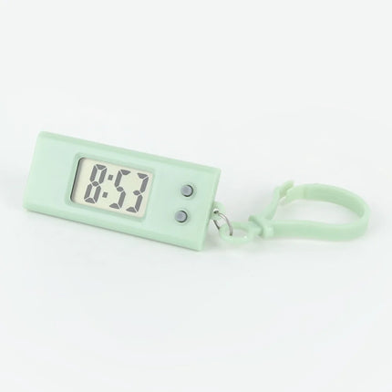 Electronic Keychain Clock Compact Mini Pocket Watch Portable Electronic Clock Digital Oval Hanging Watch For Students Daily