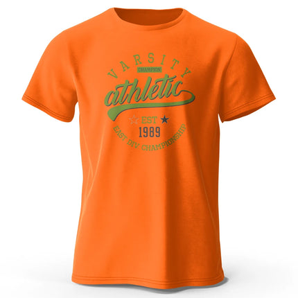 Men's Graphic Varsity T-Shirt 100% Cotton Short Sleeve Tops for Men and Women Vintage Tees