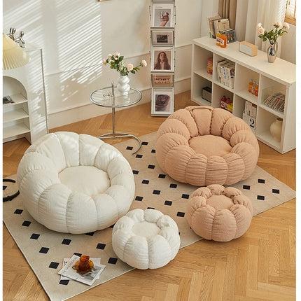 Lazy Sofa Sofa Chair balcony Leisure sleep Sofa living room sofas Modern easy chair small Sofa with Stool Bedroom Furniture