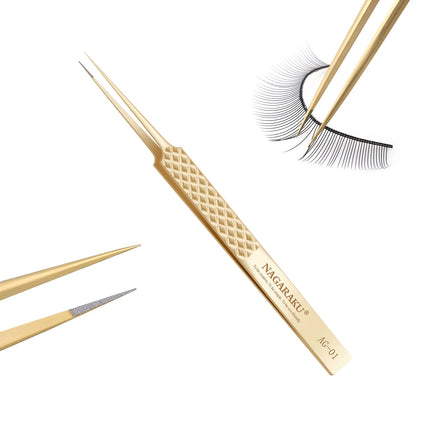 NAGARAKU  Tweezers Anti Slip eyelash extension professional Volume High Closure tweezers for divide volume eyelash Makeup Tools