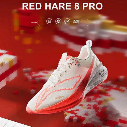 Li-Ning Men's RED HARE 8 PRO Racing Running Shoes BOOM FIBER Cushion Stable Sport Shoes Anti-Slip Wearable Sneakers ARPV003