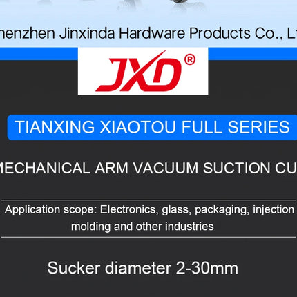 JXD SPL-S02/04 SP-S04/06/08/10/12/15/20/25/30 Mini White Silicone Pneumatic Vacuum Suction Cup