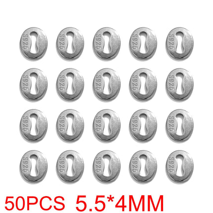 50pcs Stainless Steel Small Heart Charms for Jewelry Making Necklace Bracelet Extend Chain Tail Tag Supplies Material Wholesale