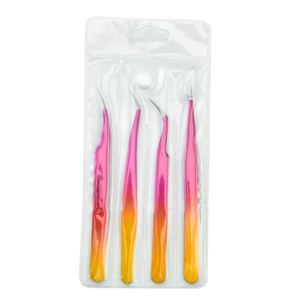 New 1Pc Eyelash Tweezers Anti-static Non-magnetic Professional Pincet 3D Eyelash Extension Tweezer 100% Closure Makeup Tool