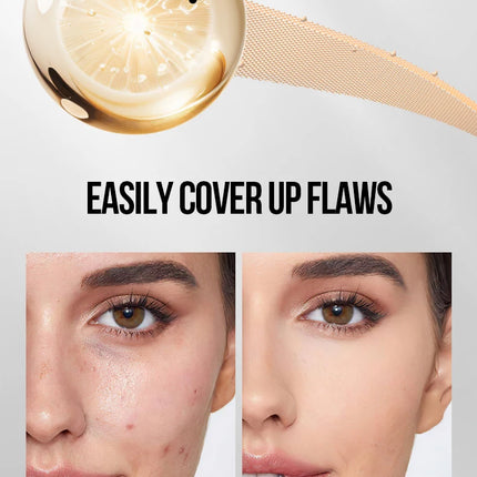 Life Girls Double-Headed Foundation Stick with Brush Long-Lasting Concealer Moisturizer Easy to Smudge Natural Matte Nude Makeup