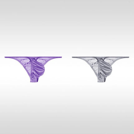 Men's Underwear Ice Silk Low Rise Sexy Bikini Briefs