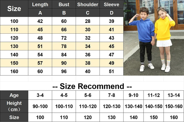 Boys and girls children's hoodies, children's autumn and winter casual fashion sports hoodies