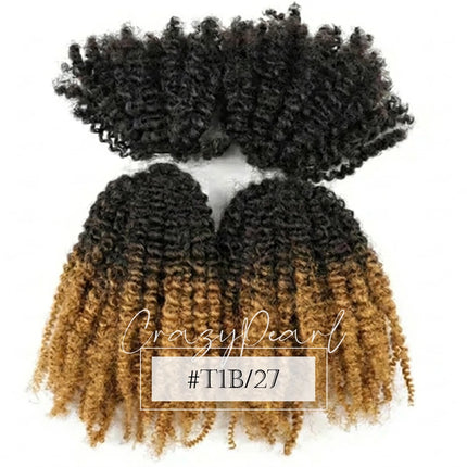 CrazyPearl 4B 4C Afro Kinky Curly Bulk Human Hair for Braiding Locs Twist Mini Micro Knotless Braids Dreadlock Hair Extensions