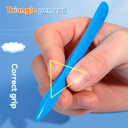 12/24/36 Color Triangle Crayons Non-Dirty Hands Double-headed Plastic Oil Paint Sticks for Children's Kindergarten Stationery