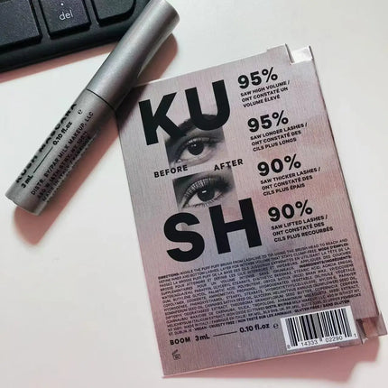 3ml Unique Crisscross Bristles KUSH Liquid Mascara Quick Dry Lasting Waterproof Eyelash Mask Curling Thick Eyelashes Milk Makeup