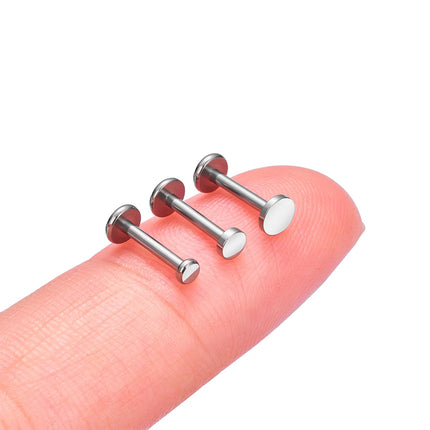 ASTM F136 Titanium Circle Dot Flat Disc Stud Earring 16G Round Disc Cartilage Helix Tragus Earlobe Nose Stud Jewelry