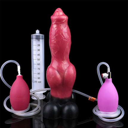 LEZEE Inflatable Dildo Soft Silicone Dog Dildos Squirting Penis Soft Buttplug Penetration Anal Plug Sex Toys For Women