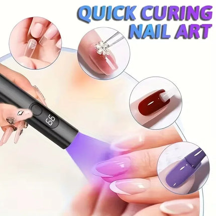 365nm UV LED Flashlight USB Rechargeable Lantern Mini Portable Nail Lamp Money Detector Lamp Urine Stains Detector Light