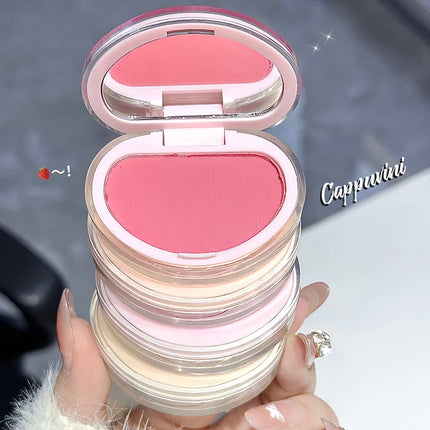 Cappuvini Gradient Soft Mist Monochrome Powder Blush Matte Makeup blush Palette Cosmetics Rouge