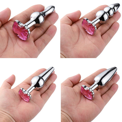 1PCS， Anal Sex Toys Small Crystal Cat Face Kitty Jewel Anal Butt Plug Prostate Massager Anal G-Spot Stimulation