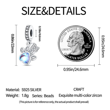 Orstarry Charm Silver 925 Beads Blue Series Fit Bracelet Charms DIY Original Fashion Pendants For Women Jewelry Trendy Gifts