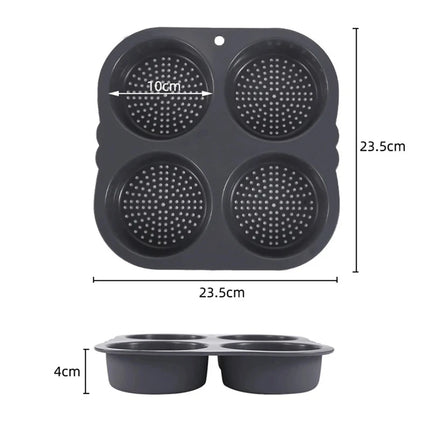 Hamburger Baking Mold Silicone mould Food Grade Bread Bun Baked Plate Non-Stick cake Pan Home Kitchen Bakeware BPA Free