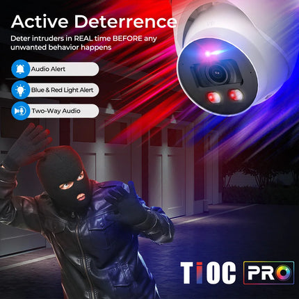 Dahua DH-IPC-HDW3849H-AS-PV-PRO 8MP Smart Security Camera Dual Light Active Deterrence Fixed-Focal Eyeball WizColor Network Came