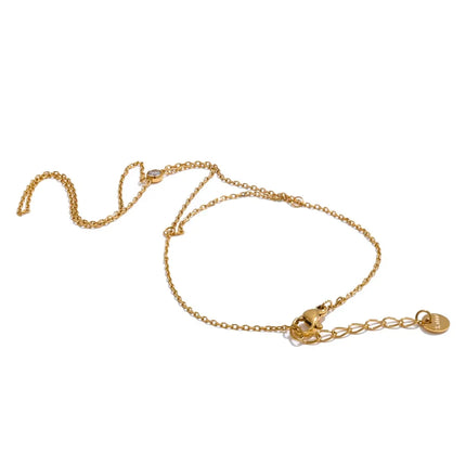 Yhpup Trendy Stainless Steel Zircon Beads Back of Hand Chain Finger Bracelet Fashion Chic Sexy Jewelry Waterproof Wholesale Gift