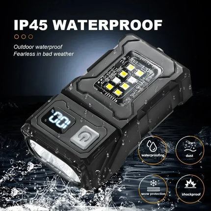 Mini USB Recharge LED Flashlight Tail Magnet COB Work Light Super Bright Portable Outdoor Emergency Torch Pocket Camping Lantern