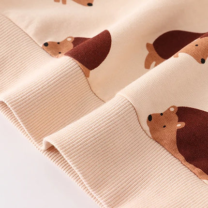 Little maven 2024 Autumn New Tops Kids Clothes Baby Boys Children's Clothing Spring Cartoon Hedgehog Infants Sweatshirts Hoodie