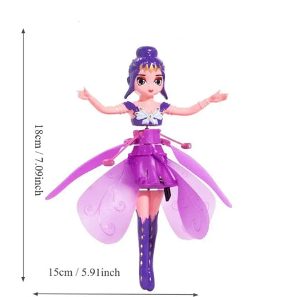 2026  Little Princess Rotating Luminous Helicopter Doll Dancing Plane Gesture Induction Flying Toy Christmas Gift Holiday Gift