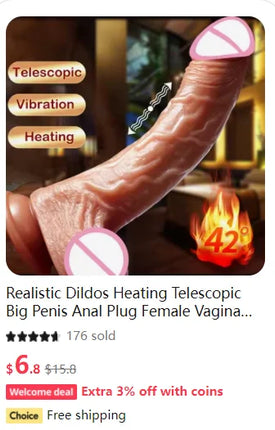 Realistic Dildo Sliding Foreskin Big Penis Suction Cup Dildos Female Masturbator Fake Dick Adult Anal Sex Toys for Women