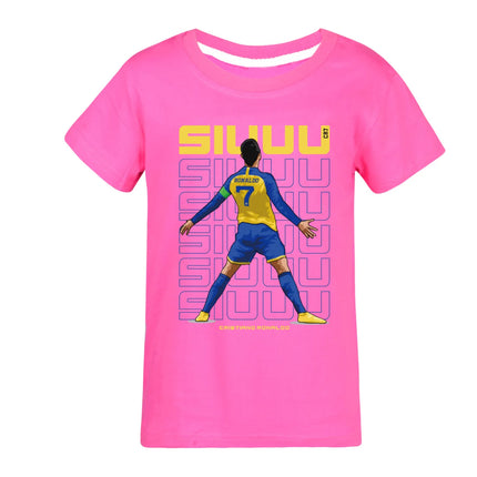 Summer Kid boy clothes Set Children Girls Football CR7 Star Printed T-shirts Topm Bottom Tracksuits