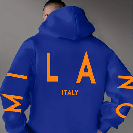 The new men's hooded sweatshirt for Spring and Autumn 2025 is a casual and fashionable streetwear with letter prints