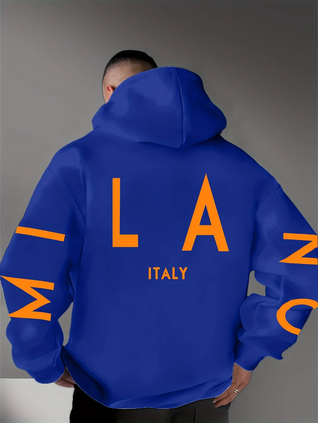 The new men's hooded sweatshirt for Spring and Autumn 2025 is a casual and fashionable streetwear with letter prints