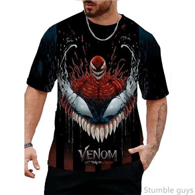 Summer Venom Man Women T-shirt Boys Girls Kids T-shirt Cartoon Superhero Print