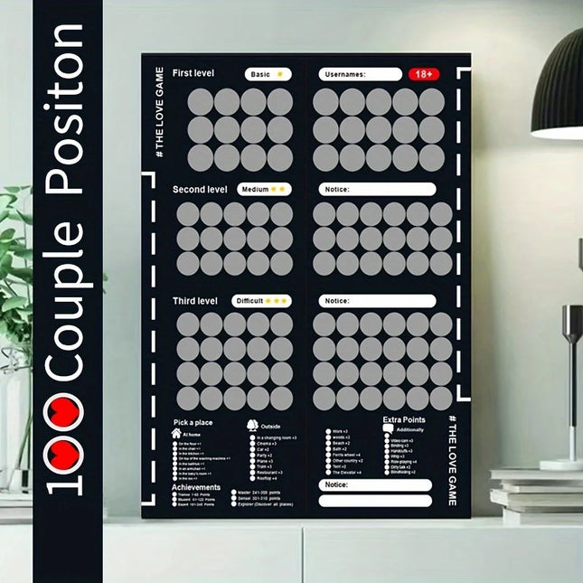 100 Sex Position Game Couples Sex Position Scratch Board Poster Love Game Scratch Date Night Scratch Game For Adults Sex Toys
