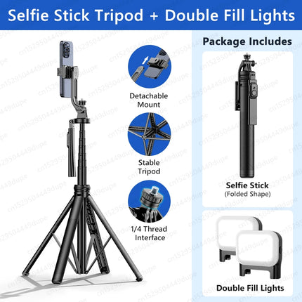 Tripod for Smartphone Light Camera,Tripods Stand with Wireless Bluetooth,Selfie Stick brackets with Phone Holder for Vlog/Video