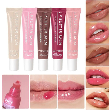 Hose Pearl Chain Lip Butter Balm Glaze Waterproof Lasting Gloss Moisturizing Water Light Mirror Lipstick Shine