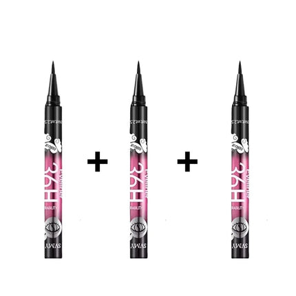 2/5/10pcs Black waterproof sweat-proof eyeliner pencil set, long-lasting and non-smudging beginners perfect gift for beginners