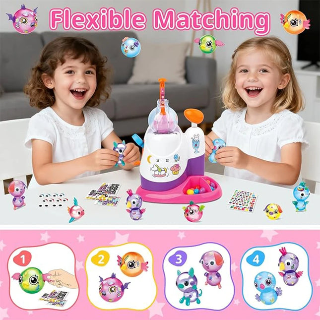 DIY Craft Kits for Kids Sticky Fun Balloon Inflator Creative Handmade Machine for Kids Anti-Stress Educational Toys Decor Gift