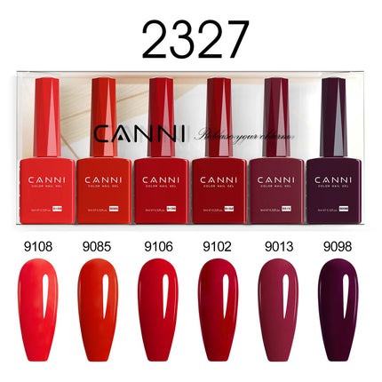 6pcs/kit CANNI TPO FREE HEMA FREE Halloween Nails Color Set Dark Red Semi Permanent Soak off UV LED Gel Varnish Christmas Gift