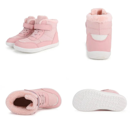 Kids Wide Toe Barefoot Snow Boots | Boys/Girls Winter Minimalist Sneakers | Girls Boys Warm Boot Toddler Little Big Kids