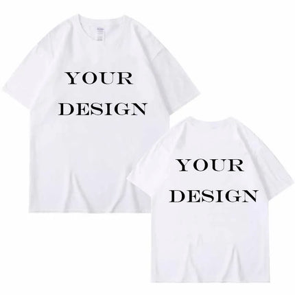 Unisex Cotton T-shirt, Customized Printed Fashion T-shirt, Harajuku Top, DIY Your Like Photo or Logo T-shirt, Fashion Custom Top